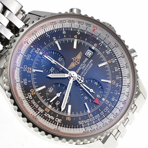 BREITLING Navitimer World A24322 Cronografo Data GMT Automatico Uomo D#139178 - Foto 9 di 10