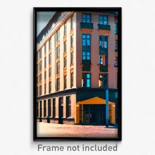 Pixel Art Poster - Subtle Swedish Architecture (8 Bit Video Game Print)