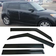 Fit 2014-2019 Kia Soul Window Visors Sun Vent Shade Rain Wind Guards Smoke