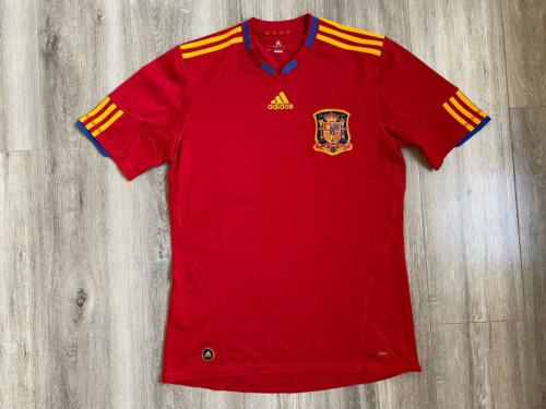 Spain Home football shirt 2009/2010 Jersey Adidas Soccer Camiseta World Cup Sz M