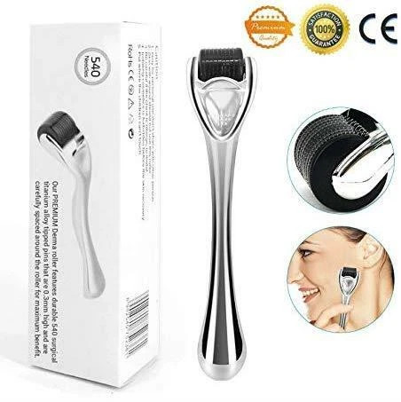 Aliver Premium Derma Roller Titanium Micro Needle Spots Face Treatment Silver - Picture 1 of 7