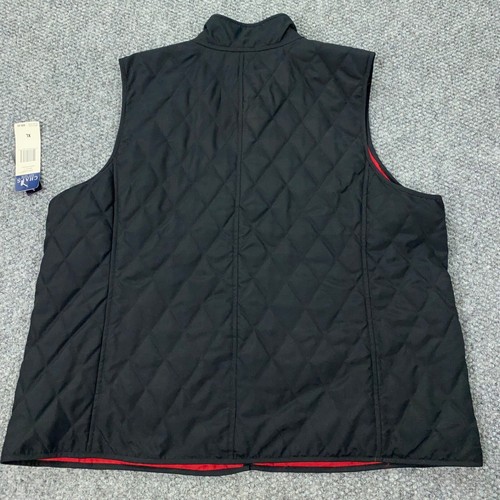 Chaps Beekman Vest Womens XL Red Black Quilted Full Zip Reversible NWT - Picture 4 of 10