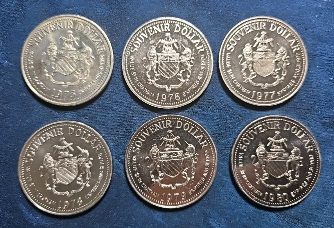 1975-80 Canada O.N. Chatham Souvenir Dollar $1 Token Coin (CA