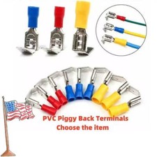 Piggy Back Insulated Spade Terminals 22-10AWG Wire Crimp Connectors 140-50pcs