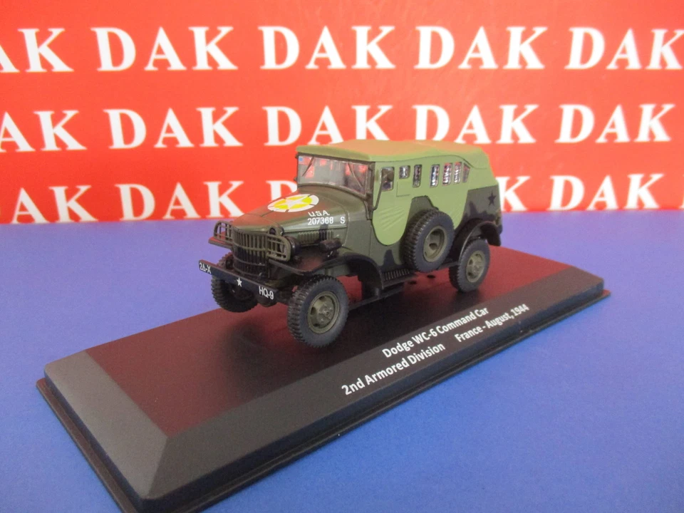 Die cast 1/43 Modellino Furgone Dodge WC-6 Command Car 2nd AD France 1944 - Immagine 2 di 4