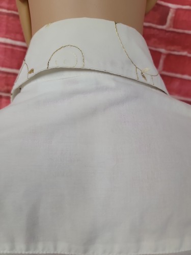 Meng Design Embroidered Size L Men's White Buttons Up Shirt NEW #WM1 - Picture 6 of 11