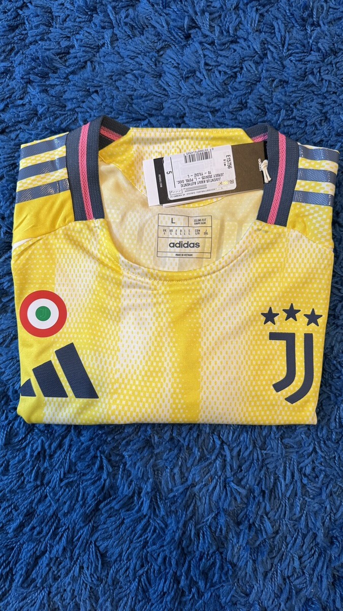 Jersey CL Away Authentic Juventus Adidas 2024-25 オーセンティック 10 YILDIZ 長袖シャツ ユベントス Kenan #10 Yildiz ウェア