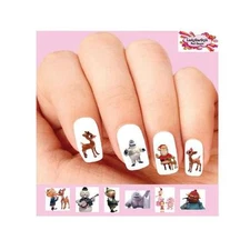 Waterslide Nail Decals Set of 20 - Rudolph the Red Nosed Reindeer Assorted