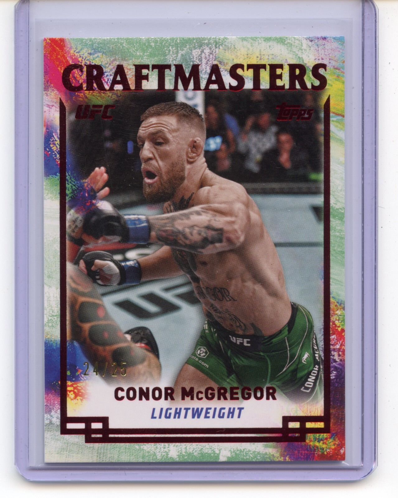 2024 Topps UFC Knockout Conor Mcgregor Craftmasters Insert Red /25