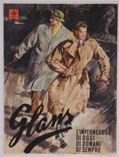 Original Vintage italienisches Mode Poster Werbung "Eichel" 1950