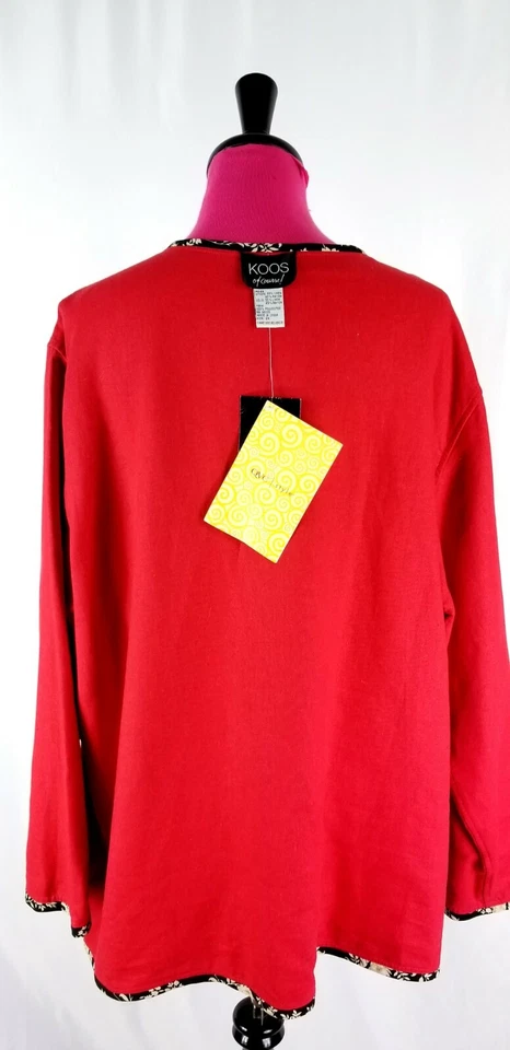 NWT Koos of Course QVC Reversible Jacket Women’s Size 2X Red/Black - Image 3 of 4