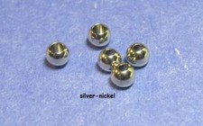 100 fly tying brass beads SILVER-NICKEL 100 b...
