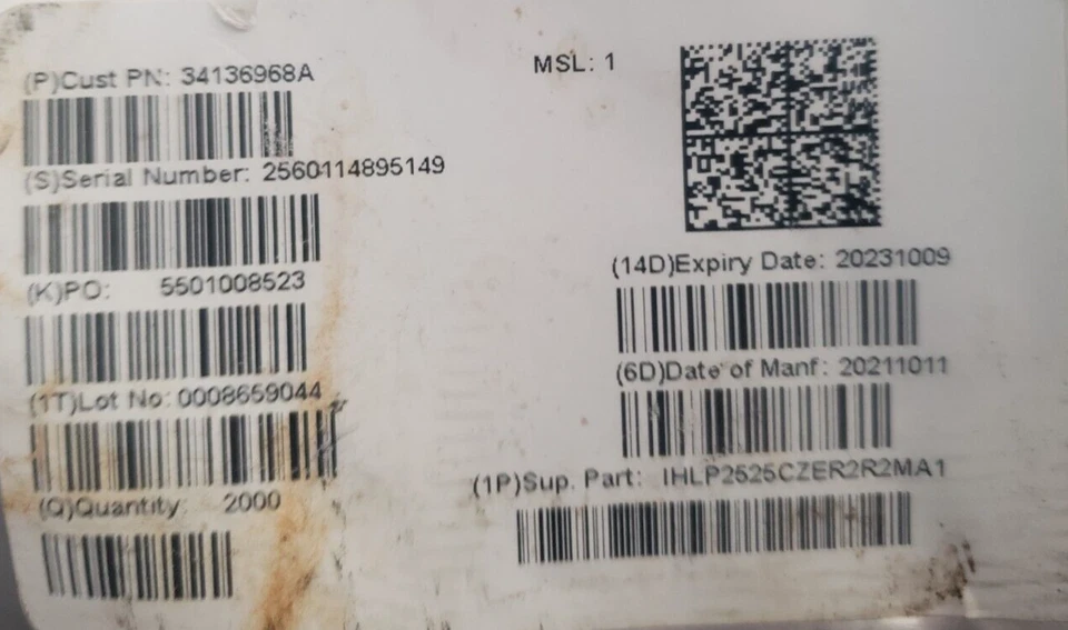 VISHAY IHLP-2525CZ-A1 Automotive Inductors,  Qty 2000 - New Old Stock - Image 3 of 4