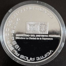 MEXICO Mint 2004 2 oz. SILVER MEX CITY SUBWAY 20 yrs. workers award, rare piece