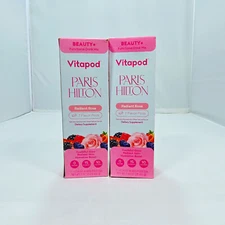 Paris Hilton Vitapod Beauty+ Radiant Rose Drink Mix Pods 14ct Collagen Hydration