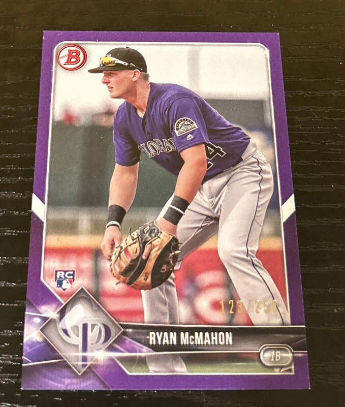2018 Bowman Ryan McMahon Rookie Purple Paper 123/250 - Color Match