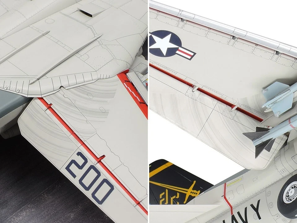 GRUMMAN F14 A TOMCAT con base di lancio 1-48 aereo militare caccia Tamiya 61122 - Immagine 4 di 4