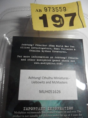 Modiphius Achtung Cthulhu Leibowitz McMasters Allied AE WWII SotR weird Y197 - Picture 3 of 3
