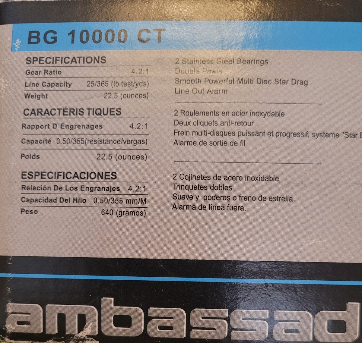 Abu Garcia Ambassadeur BIG GAME BG 10000 CT New in Box | eBay