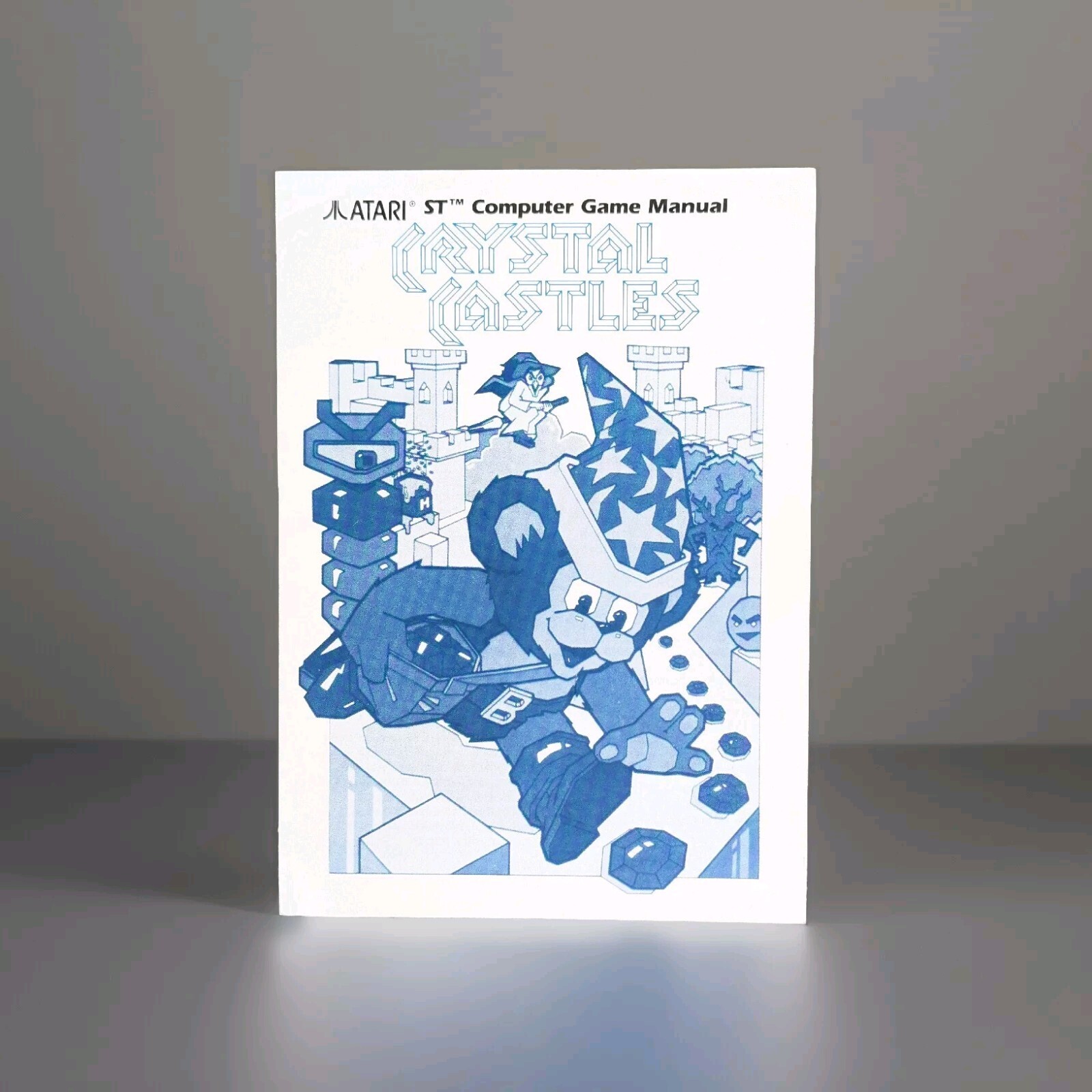 Vintage Atari ST Crystal Castles Original Game Manual VG Replacement