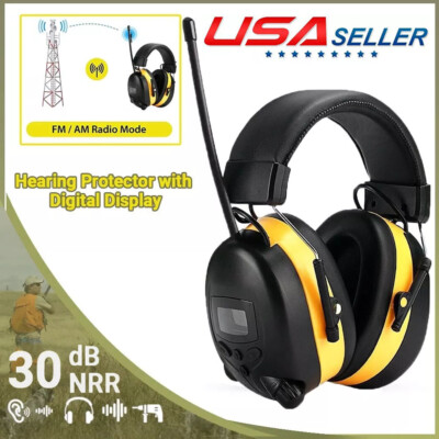 Digital Bluetooth FM Radio Headphones Ear Protection Safety Ear Muffs Electronic