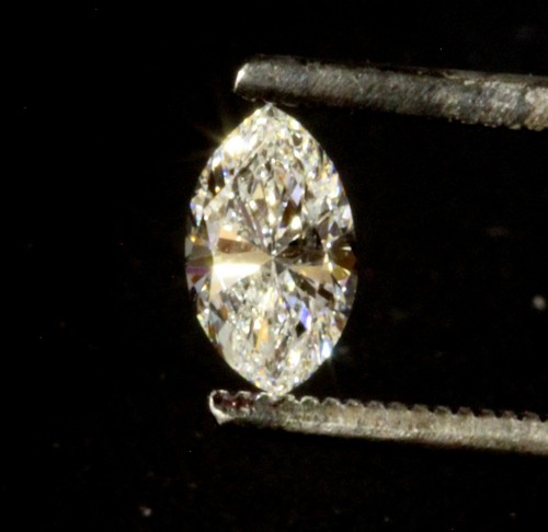 GIA loose certified .44ct I1 F Marquise natural fancy cut diamond estate - Picture 3 of 7