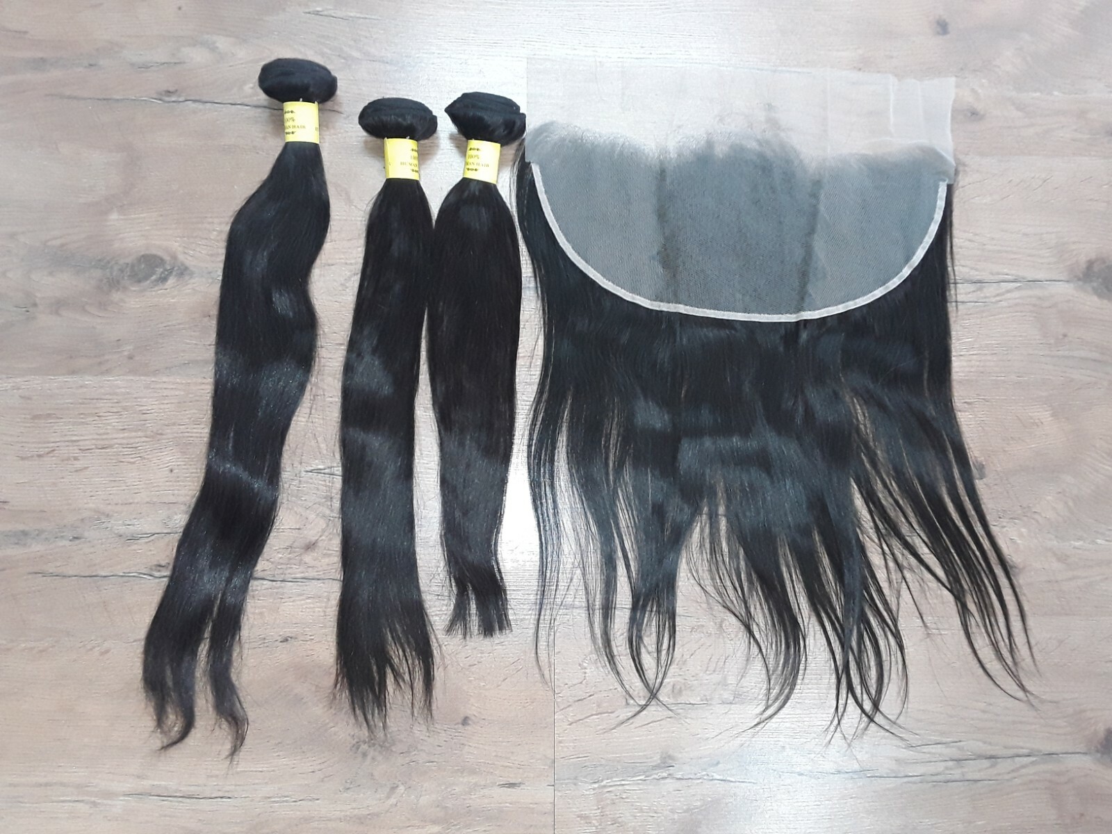 12A BRAZILIAN VIRGIN HUMAN HAIR 4BUNDLES STRAIGHT 16+18+20&16 FRONTALS 13X6 410g