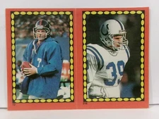 1988 JOE MORRIS #45 BACK #72 / 216 Phil Simms / Mike Prior FRONT Sticker