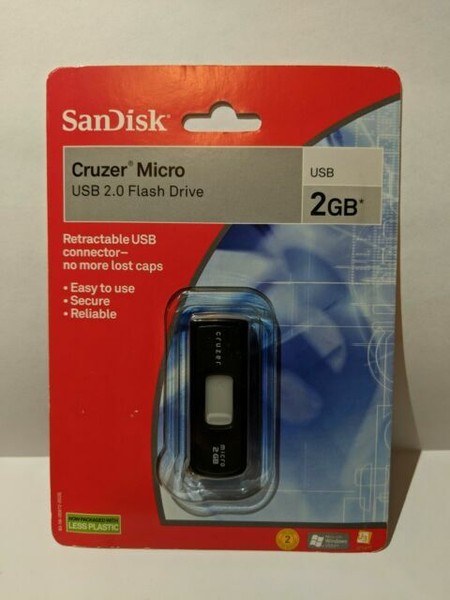 SanDisk Cruzer Micro 2 GB USB Flash Drive U3 Smart Technology - E1 for ...