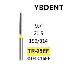 100 PCS TR-25EF Taper Round End Extra Fine Grit FG Dental Diamond Burs