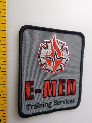 E-MED TRAINING SEVICES EMERGENCY EMS PATCH SHOULDER CREST  FIREFIGHTER