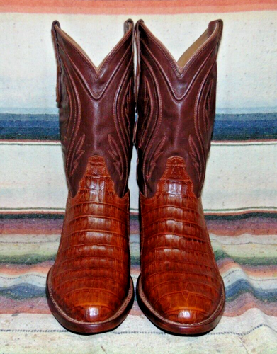 Herren Rujo The Blake Braun Kaiman/Leder Cowboystiefel 9 EE Neu ohne Karton - Bild 2 von 6