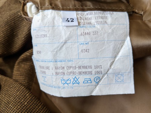 Giacca blazer 42R zanella marrone nero LANA SETA micro check tweed ITALIA - Foto 7 di 7