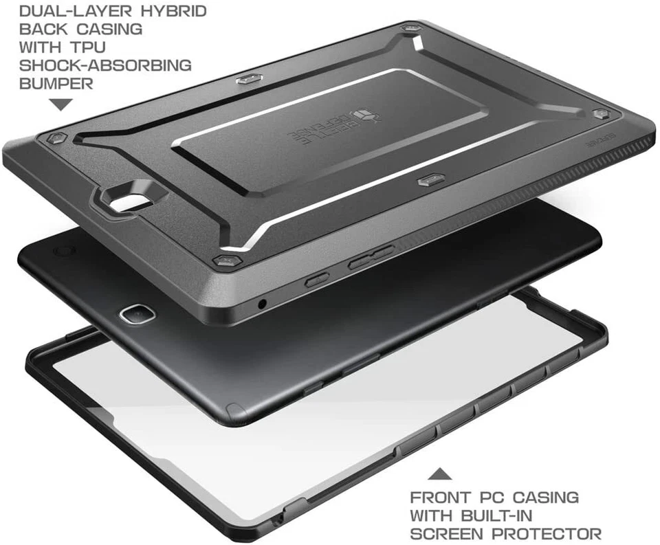 SUPCASE para Samsung Galaxy Tab A 8,0 pulgadas 2015 Pantalla Parachoques Estuche Cubierta EE. UU. Foto 2 de 4