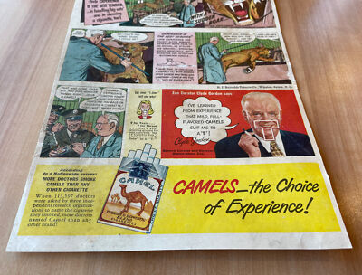 camel cigarettes lion 1948 Camel Cigarettes Print ad Lion Cartoon T Zone Taste Bar Decor Vintage Old camel cigarettes lion 1948 Camel Cigarettes Print ad Lion Cartoon T Zone Taste Bar Decor Vintage Old