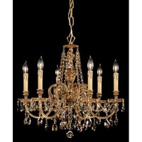 Crystorama Lighting Group 2806-ob-gt-mwp Novella 6 Light 25 Wide Cast Brass Can on sale Crystorama Lighting Group 2806-ob-gt-mwp Novella 6 Light 25 Wide Cast Brass Can on sale