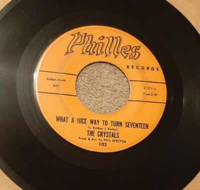 The Crystals 45 Uptown / What a Nice Way to Turn Seventeen Philles 102 vg+