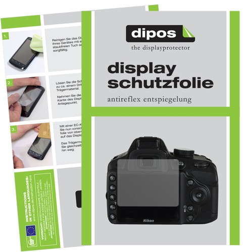 2x Schutzfolie für Nikon D3200 matt Displayschutzfolie Folie Display Schutz