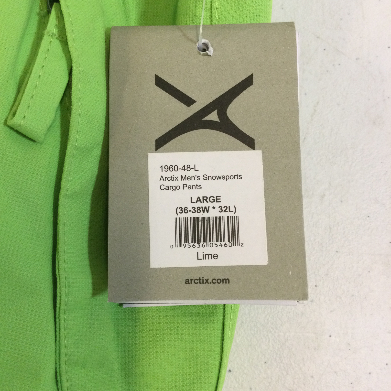 Arctix Mens Lime Snowsports Cargo Snow Pants Size Large (36-38W * 32L) Used