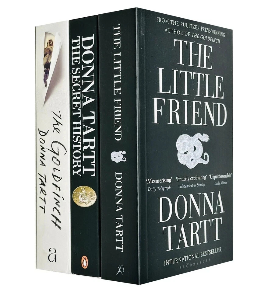 Donna Tartt Collection 3 Books Set Goldfinch, Secret History, Little Friend