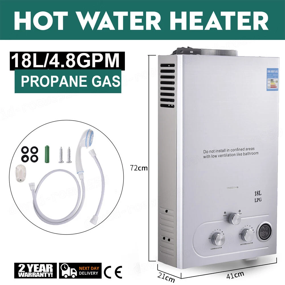 18L Tankless LPG Propane Gas Hot Water Heater On Demand Instant Boiler W/  Shower | eBay