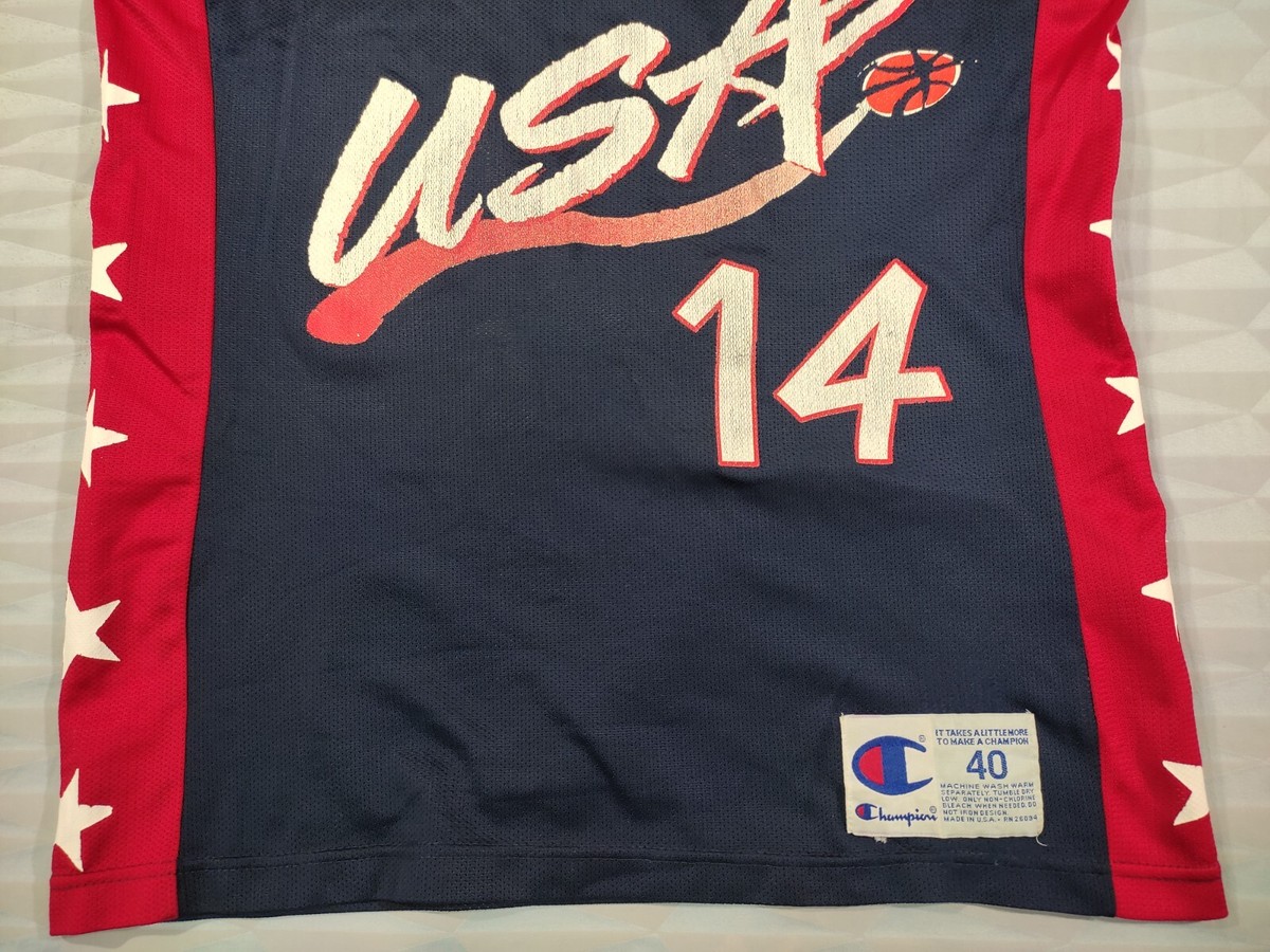 Vintage Olympic USA Team Glenn Robinson #14 Basketball NBA