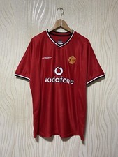 MANCHESTER UNITED 1998 1999 HOME SHIRT JERSEY UMBRO sz XXL MEN #7 BECKHAM