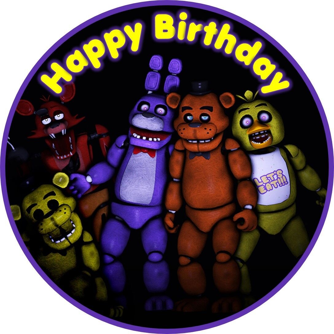 Five nights at Freddy's FNaF 3 party edible cake image topper