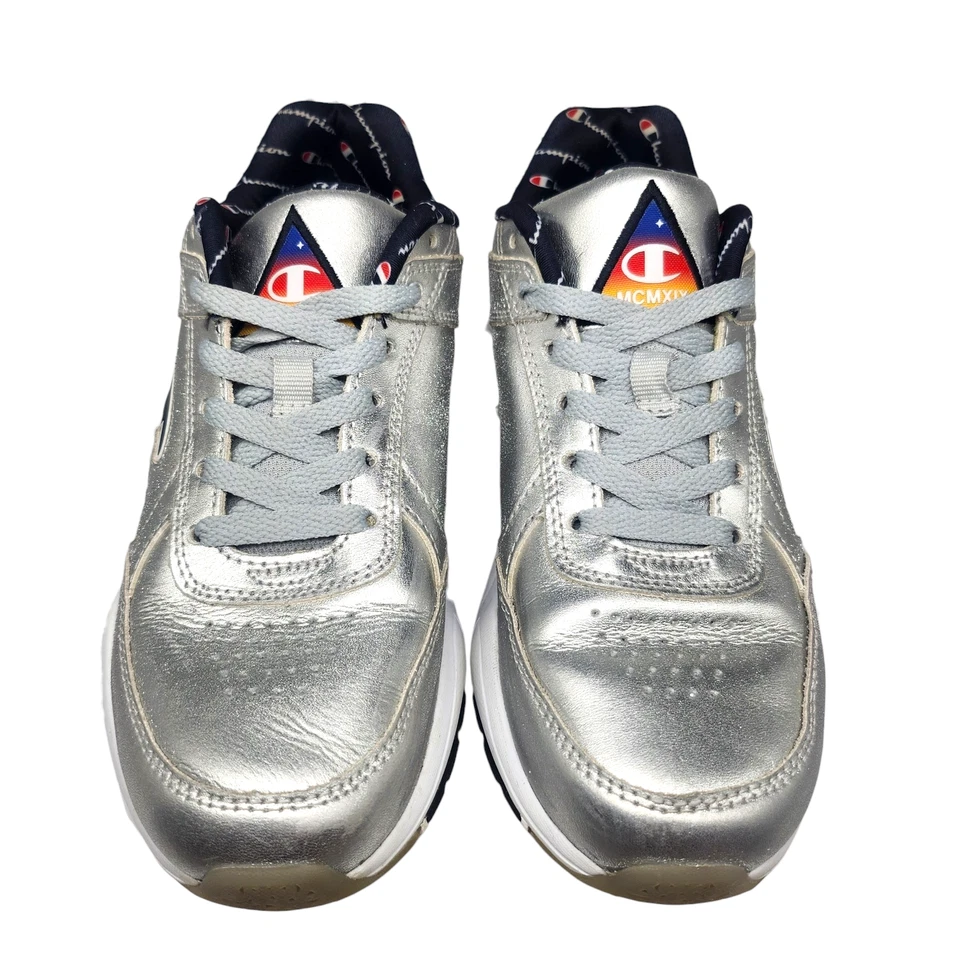 Champion Zapatos Juveniles 5 Mujer 6.5 Plateado 93 Dieciocho Metálico MCMXIX Tenis Foto 4 de 4