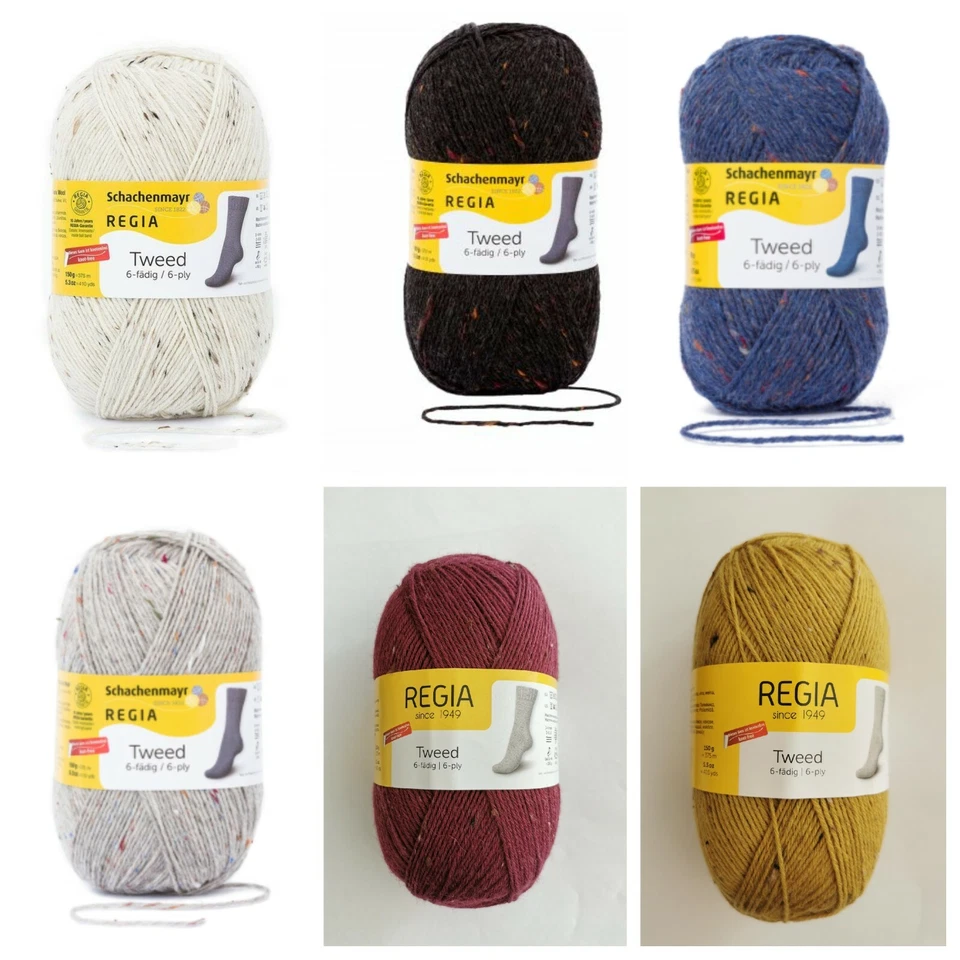 REGIA-Tweed 6-fädig-uni-Sockenwolle-Trachtenmode-150g-LL 375m-(7,97€-8,33€100g) - Bild 2 von 3