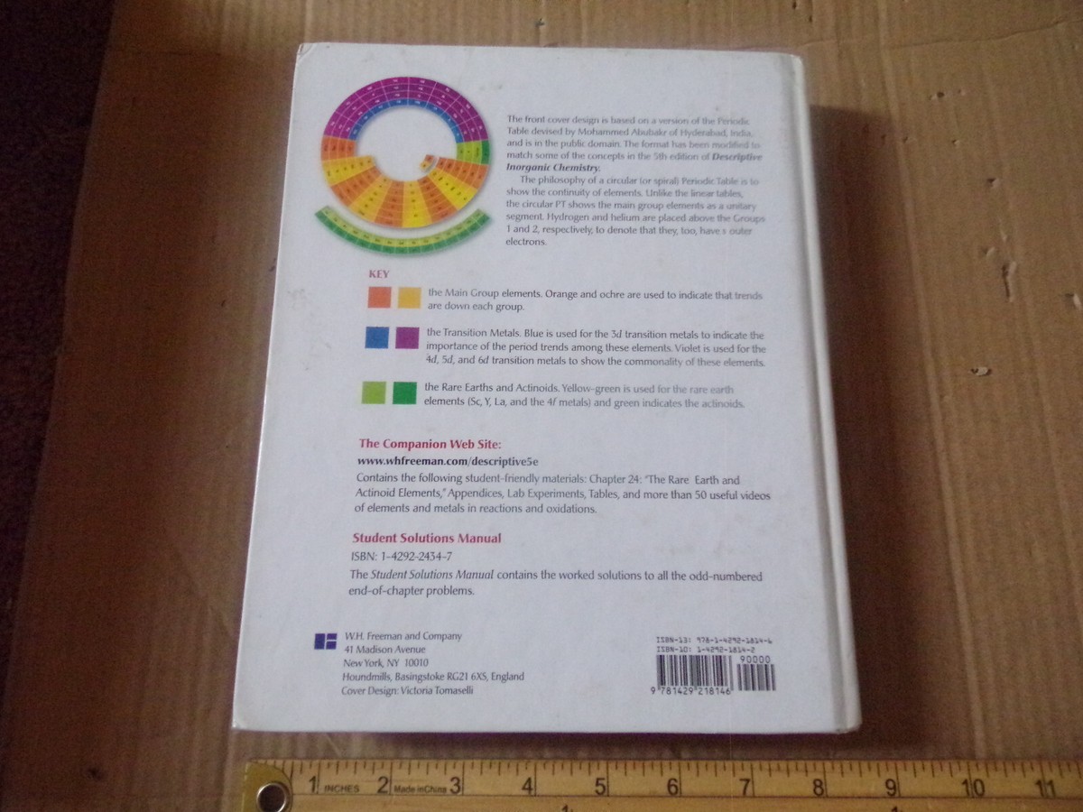 Descriptive Inorganic Chemistry by Rayner-Canham & Overton
