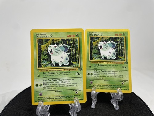 Pokemon TCG Nidoran 57/64 Jungle Common non holo Vintage WOTC Pokemon Card X2