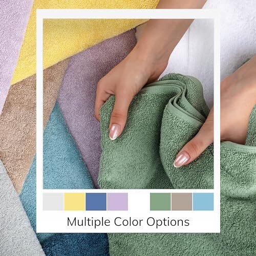6 Pcs Bath Towel Set – Hotel and Spa Quality & Soft Towel Set of 6 Light Grey - Picture 6 of 6