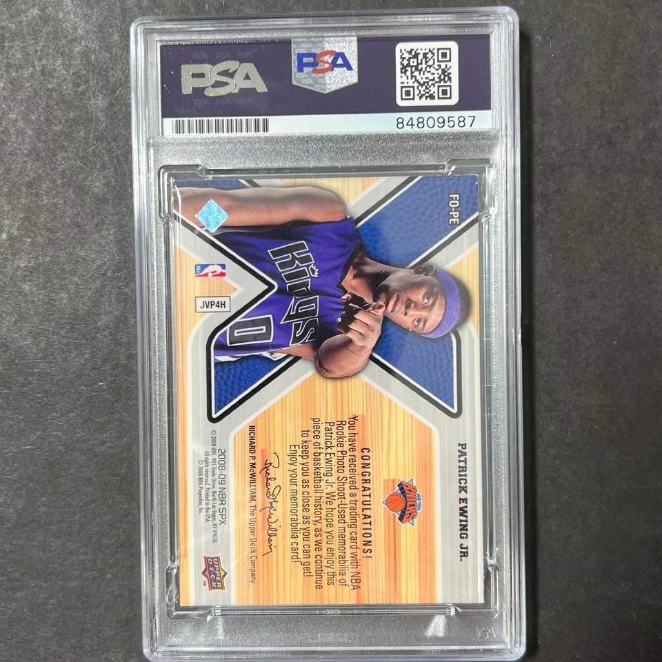 2008-09 Upperdeck #FO-PE Patrick Ewing Jr Signed Card AUTO PSA Slabbed Kings - Image 2 of 2